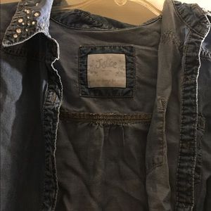 Jean button up shirt